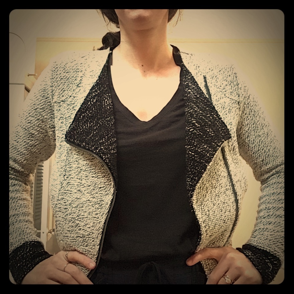 Grey and black jacket